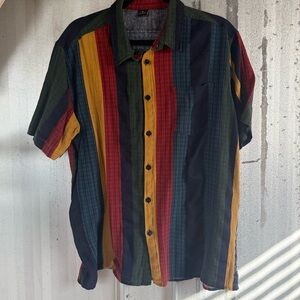 Design Fashion Multicolor Plaid and Striped Men's Shirt